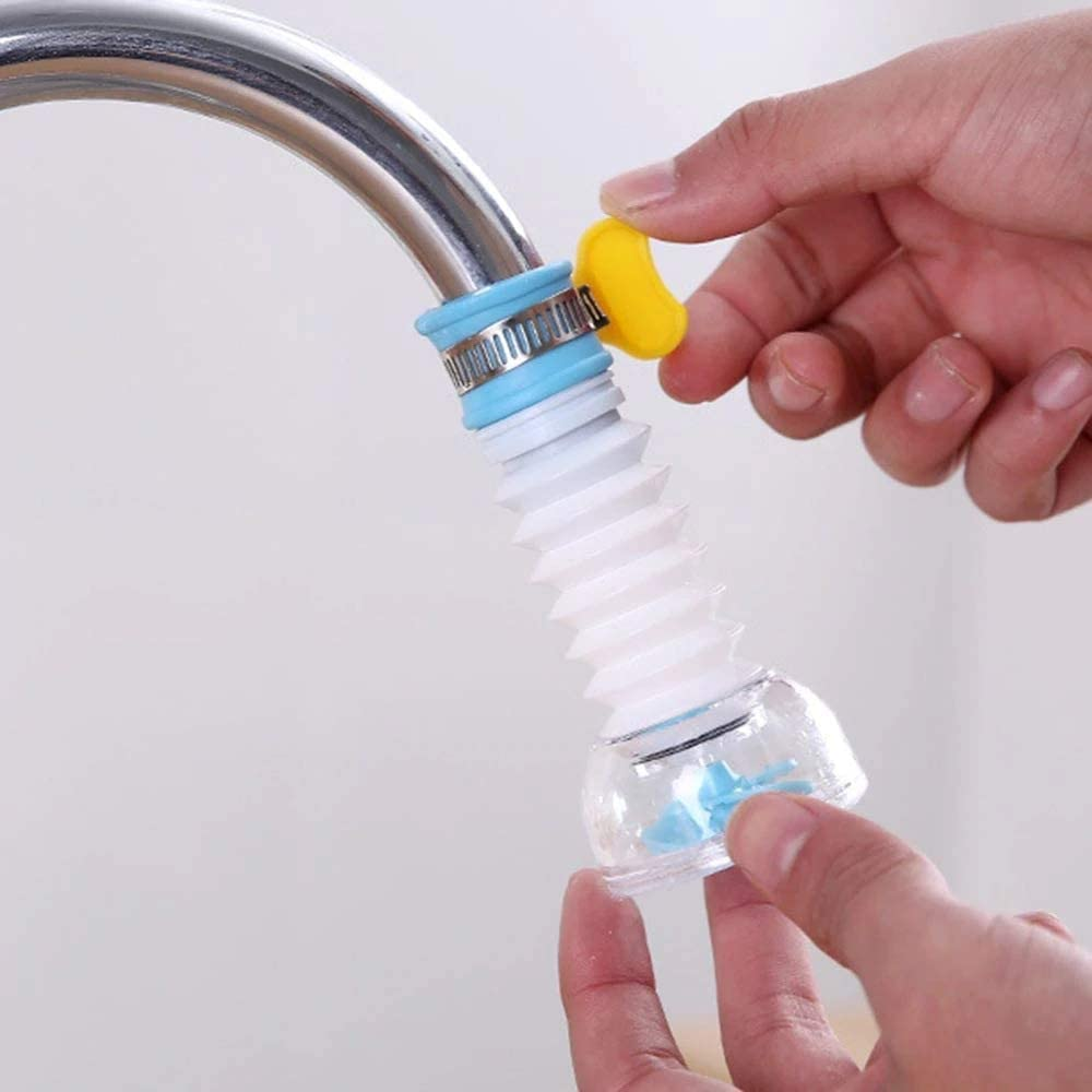 1 Pc Faucet-Tap - Anti-Splash 360 Degree Adjustable and Rotating Water Purifier Tap For Kitchen-Shower with Clip-Water Saving Filter ( Random Color)